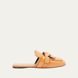 LOEWE Gate Leather Flat Mules in Calfskin, Size 38